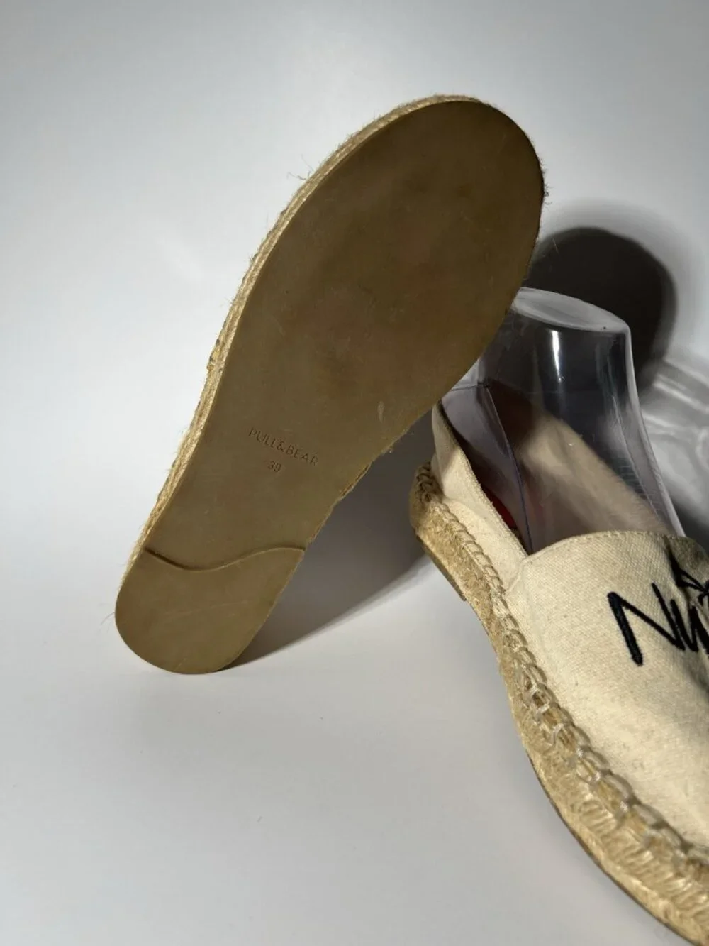 Pull&Bear Coconut Espadrille Flats Canvas Women’s US 8.5 EU 39
